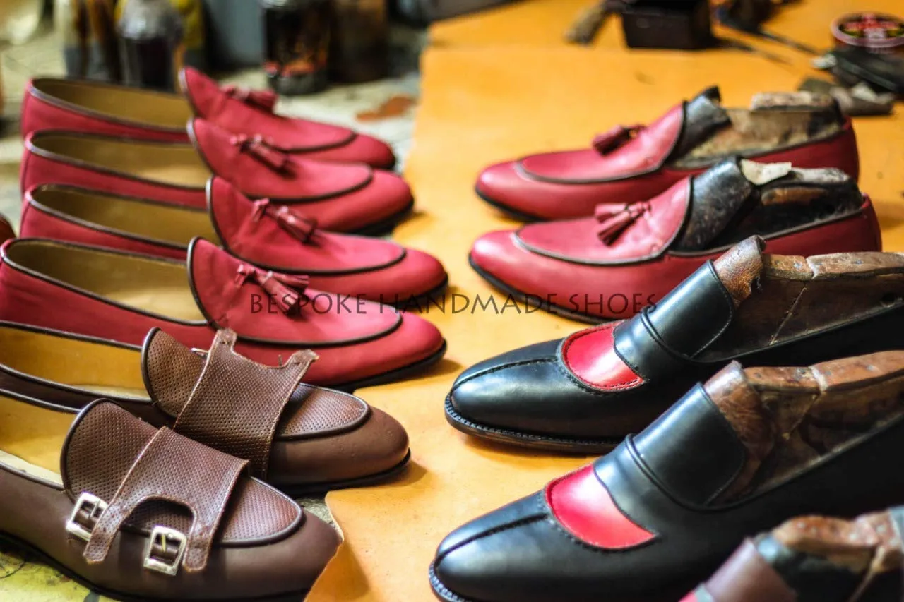 Bespoke Handmade New Men's Brown,Orange Tan Leather Oxford Toe Cap Lace Up Dress Formal Shoes