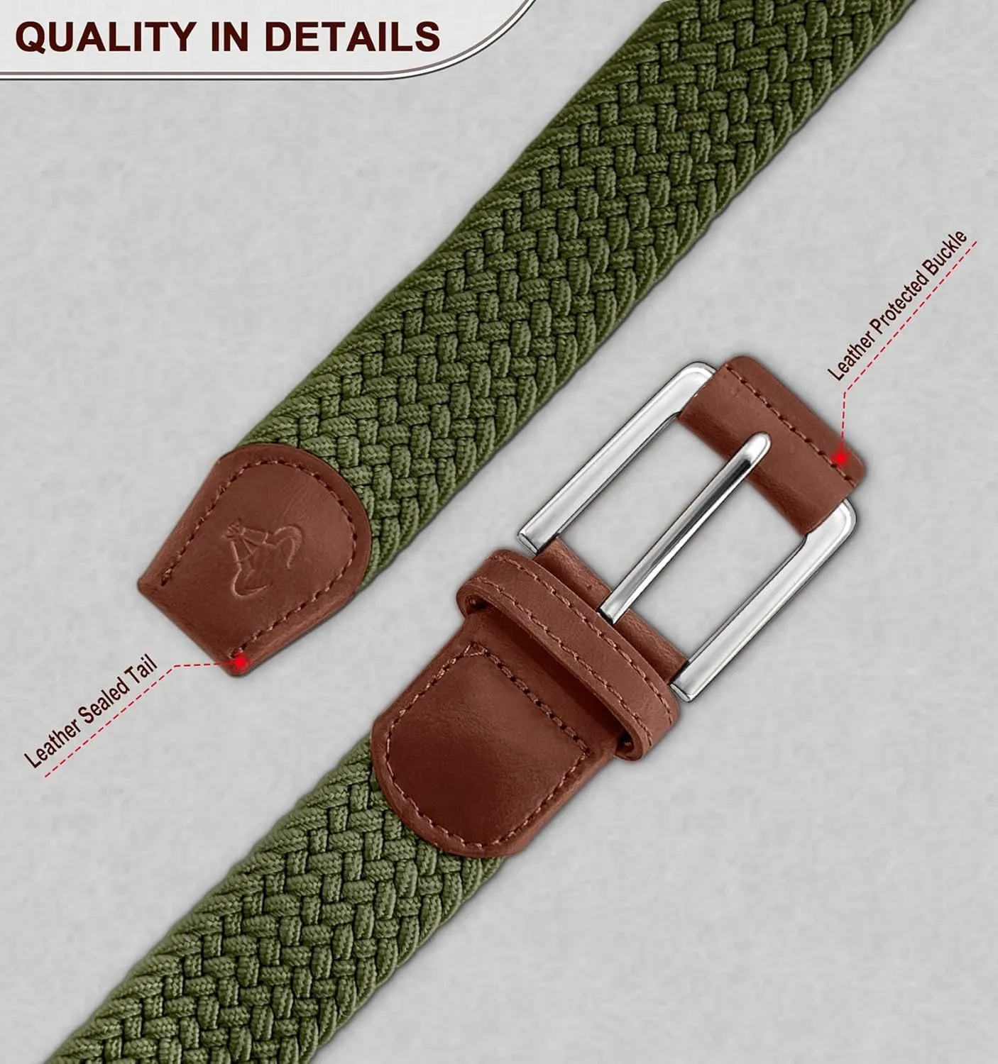 BULLIANT Stretch Belt Men,Mens Gift Woven Braided Web Belt 1 3/8 for Golf Casual Pants Shirts Jeans