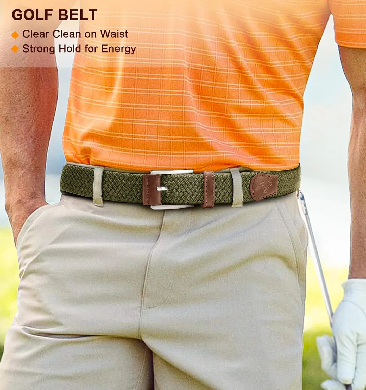 BULLIANT Stretch Belt Men,Mens Gift Woven Braided Web Belt 1 3/8 for Golf Casual Pants Shirts Jeans