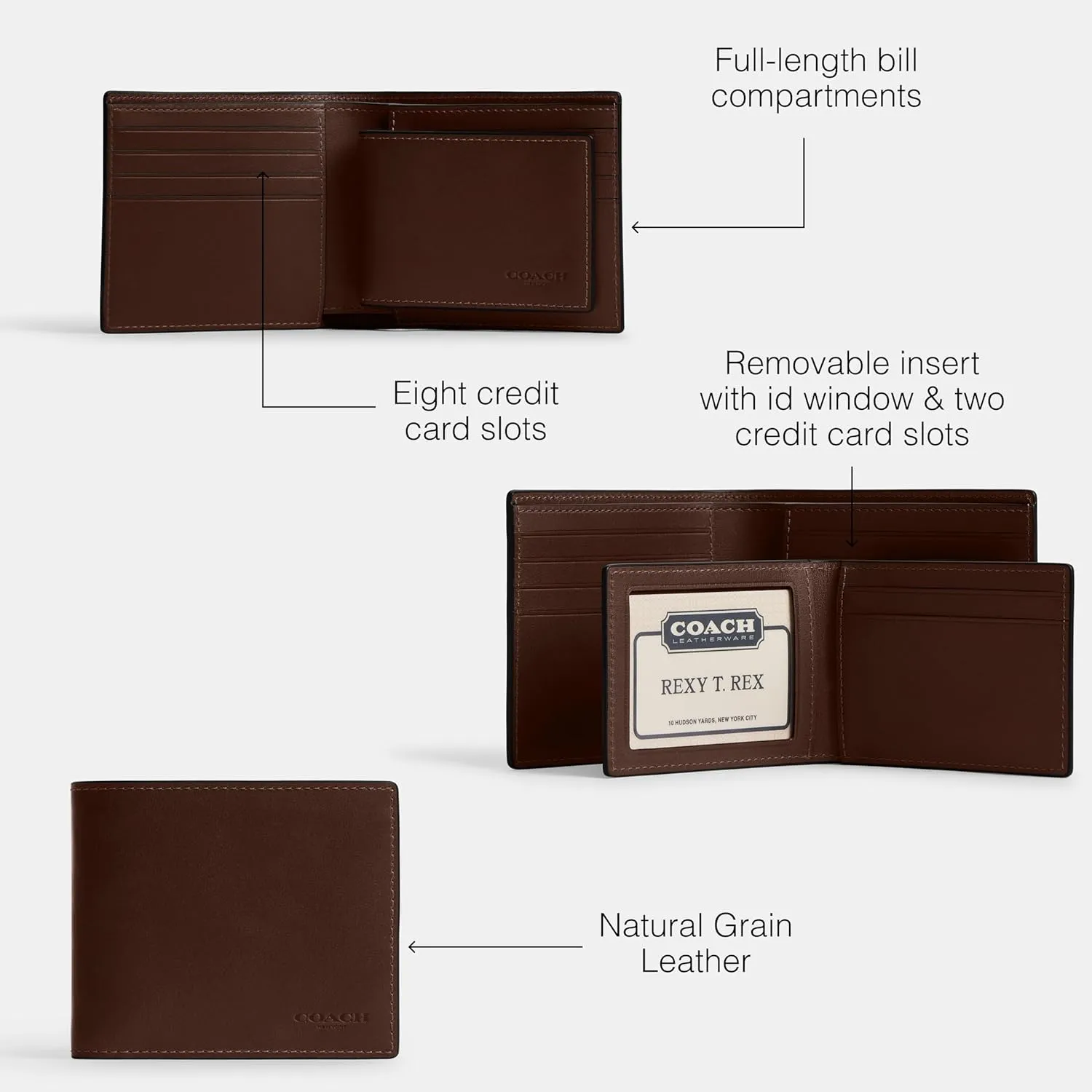 COACH Men's 3-in-1 Wallet Billfold