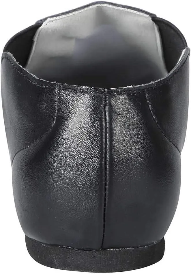 Dynadans PU Leather Jazz Shoe Slip On Dance Shoes with Side Elastics for Girls and Boys (Toddler/Little Kid/Big Kid)