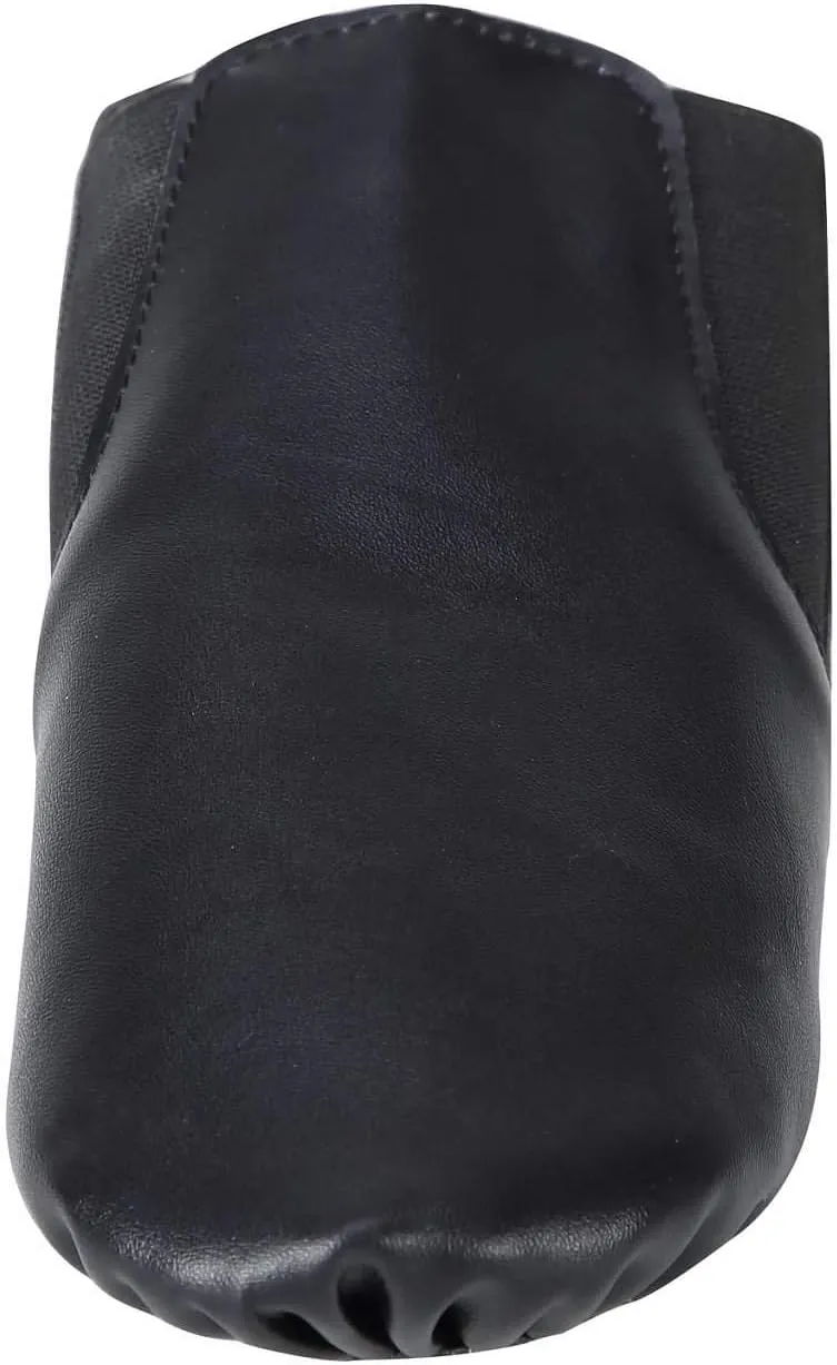 Dynadans PU Leather Jazz Shoe Slip On Dance Shoes with Side Elastics for Girls and Boys (Toddler/Little Kid/Big Kid)