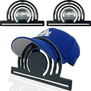 Hat Brim Bender (2-Pack) - Triple XL Curving Slots with Integrated Straightener for Convenient Hat Bill Shaping, Perfect Cap Curver Band, Steaming Safe - USA Patent Pending, Black