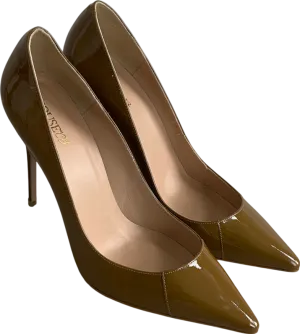 House of CB Brown Paris 4” Patent Leather Pointy Toe Heels UK 8 EU 41 👠
