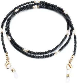 humlbird Mask Lanyard Eyeglasses Chain Healing Crystal Beaded Sunglasses Chains with Pearl for Women
