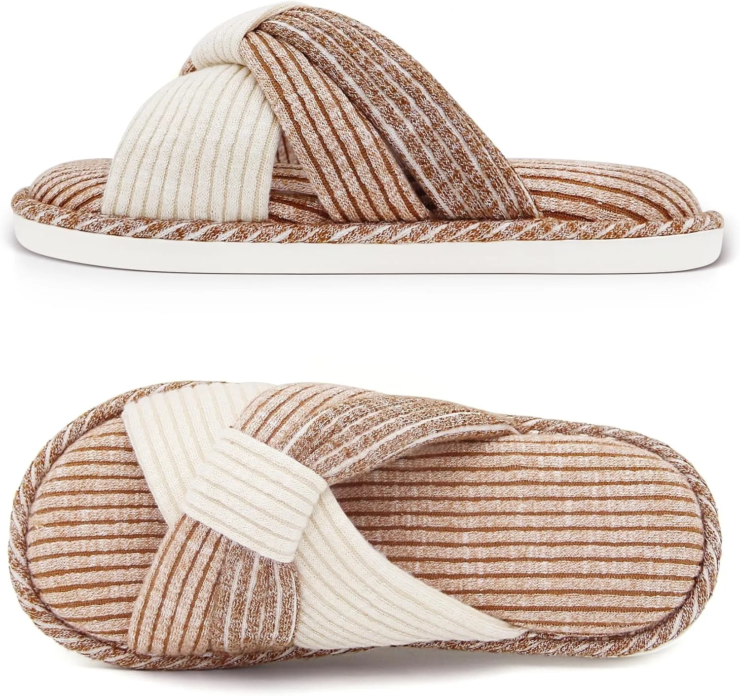 Jerzmy Cross Slippers for Women, Comfy Memory Foam House Bedroom Slippers Trendy Woman Gifts Home Shoes for Room Indoor Kitchen