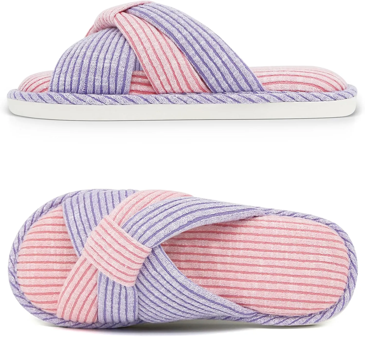 Jerzmy Cross Slippers for Women, Comfy Memory Foam House Bedroom Slippers Trendy Woman Gifts Home Shoes for Room Indoor Kitchen