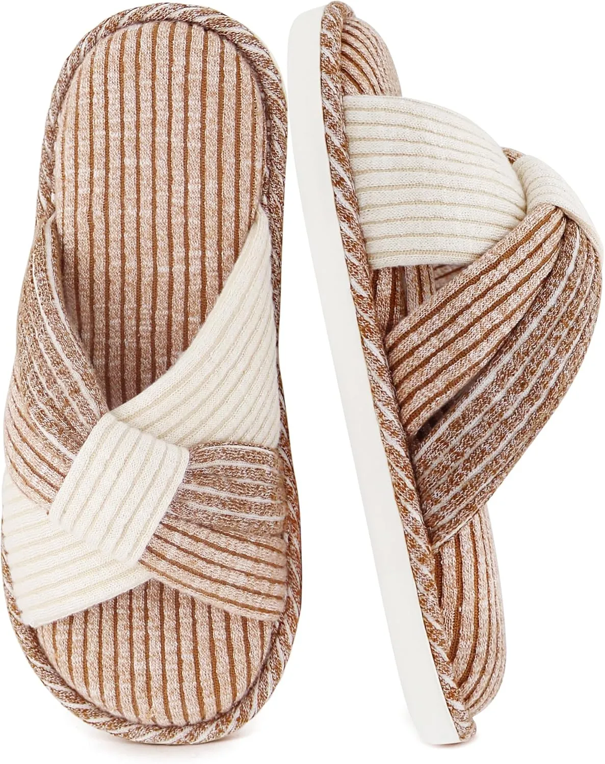 Jerzmy Cross Slippers for Women, Comfy Memory Foam House Bedroom Slippers Trendy Woman Gifts Home Shoes for Room Indoor Kitchen