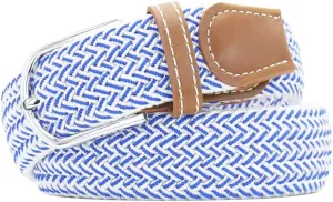 Multicolored Elastic Woven Golf Belts Casual Braided Stretch Belt for Men and Women