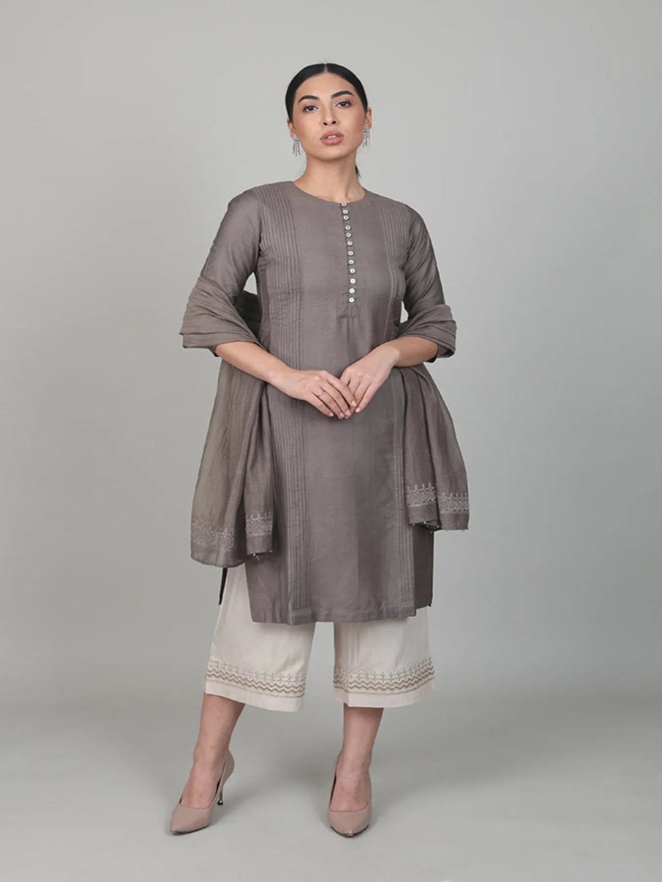 Night Shine Pleated Kurta Set