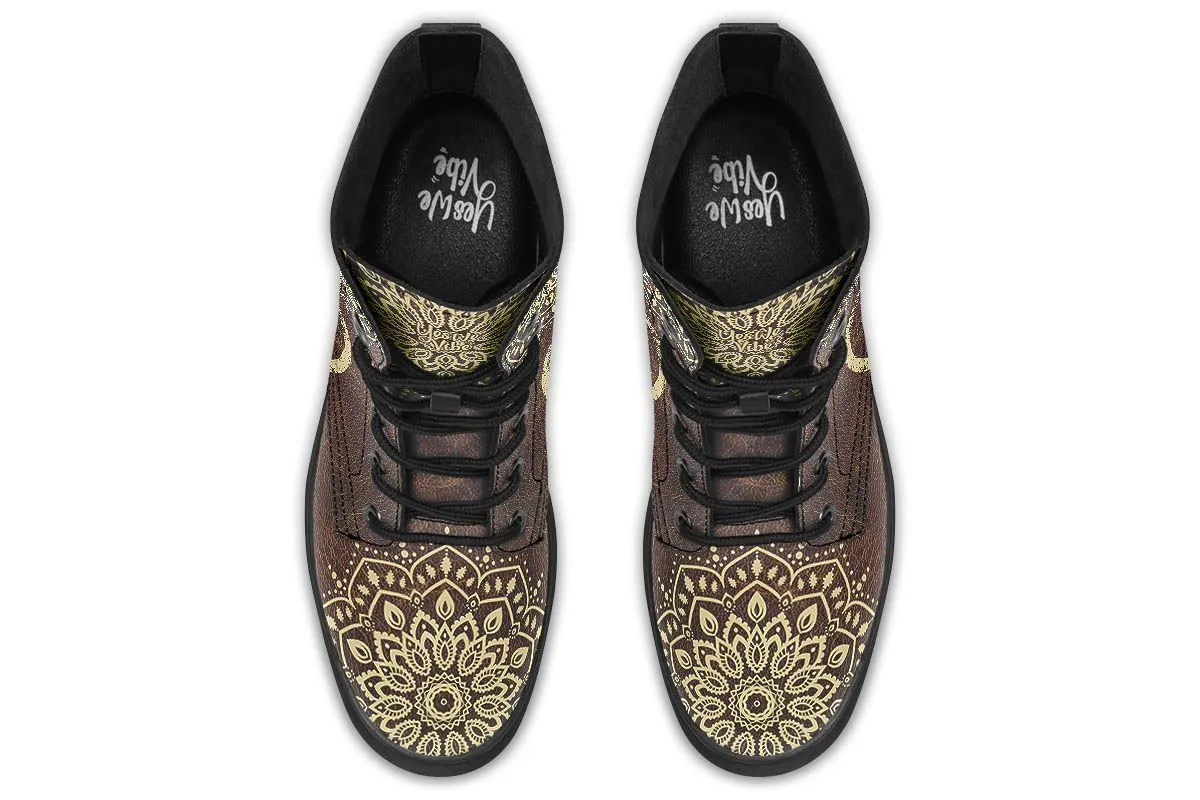 Peace Sign Mandala Brown