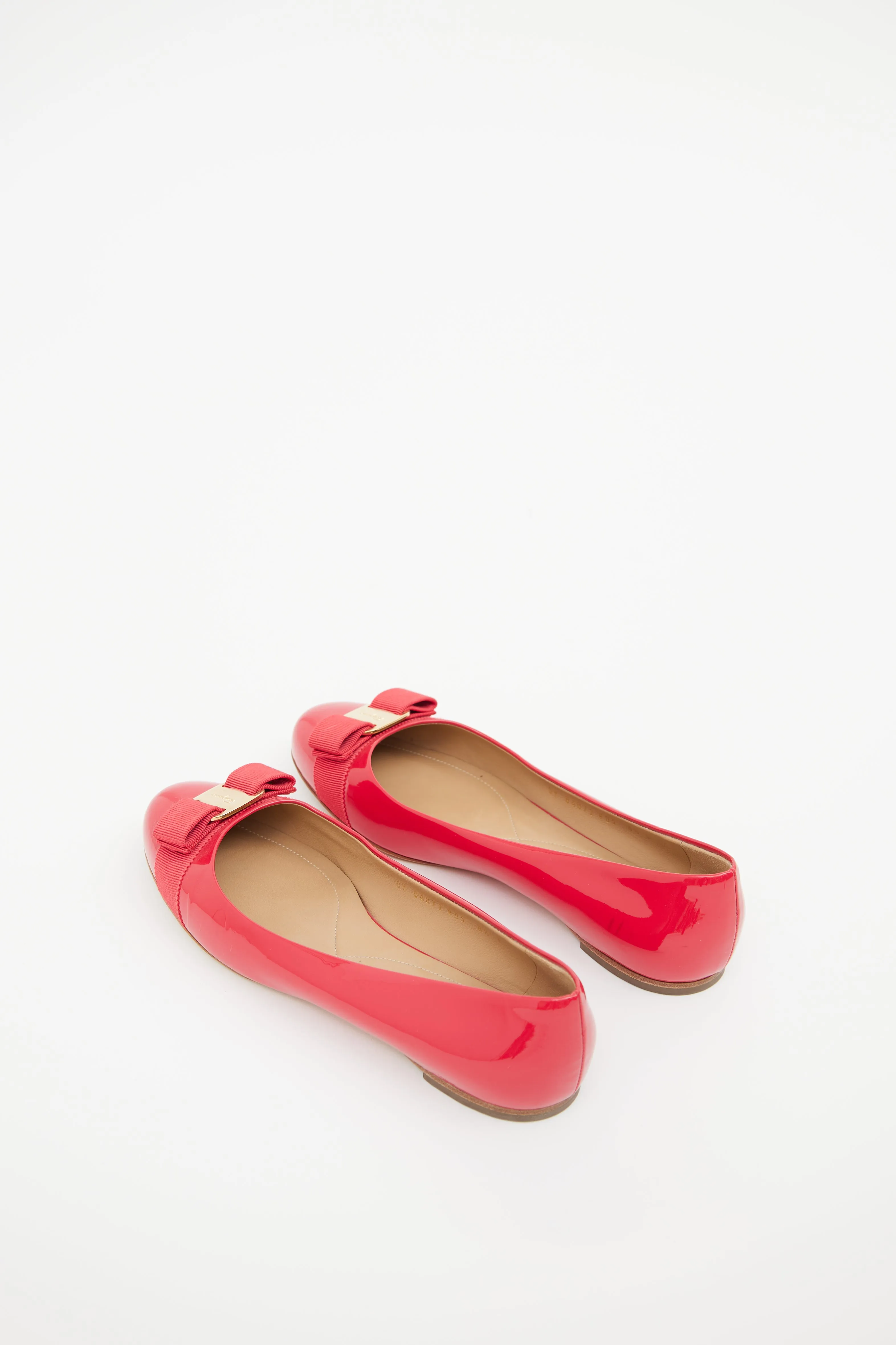 Red Patent Vara Bow Flat