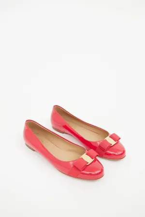 Red Patent Vara Bow Flat