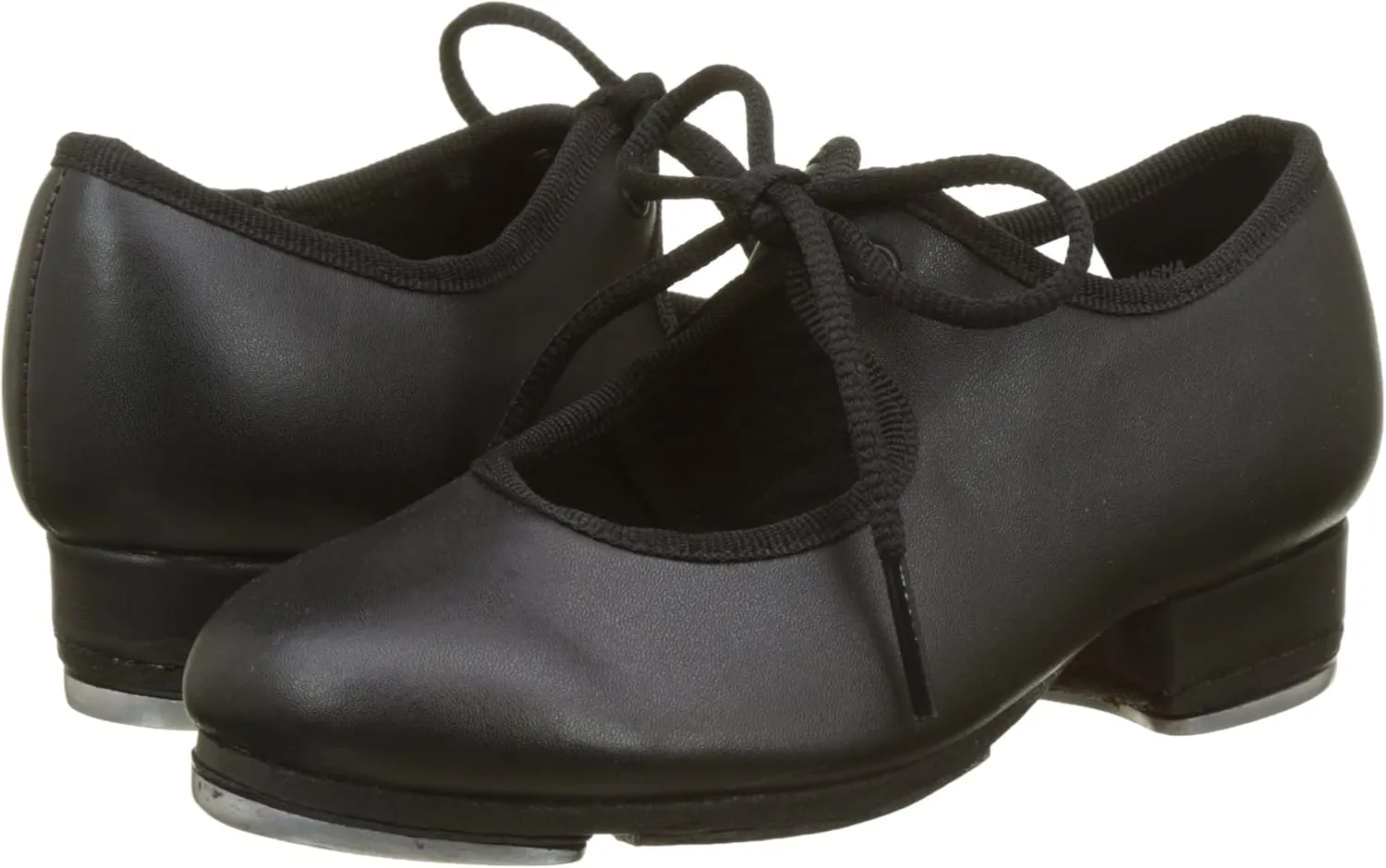 SANSHA Unisex-Child Kids Leather Shoes with Professional Taps 1.1 Inch Heel Oxford Flat