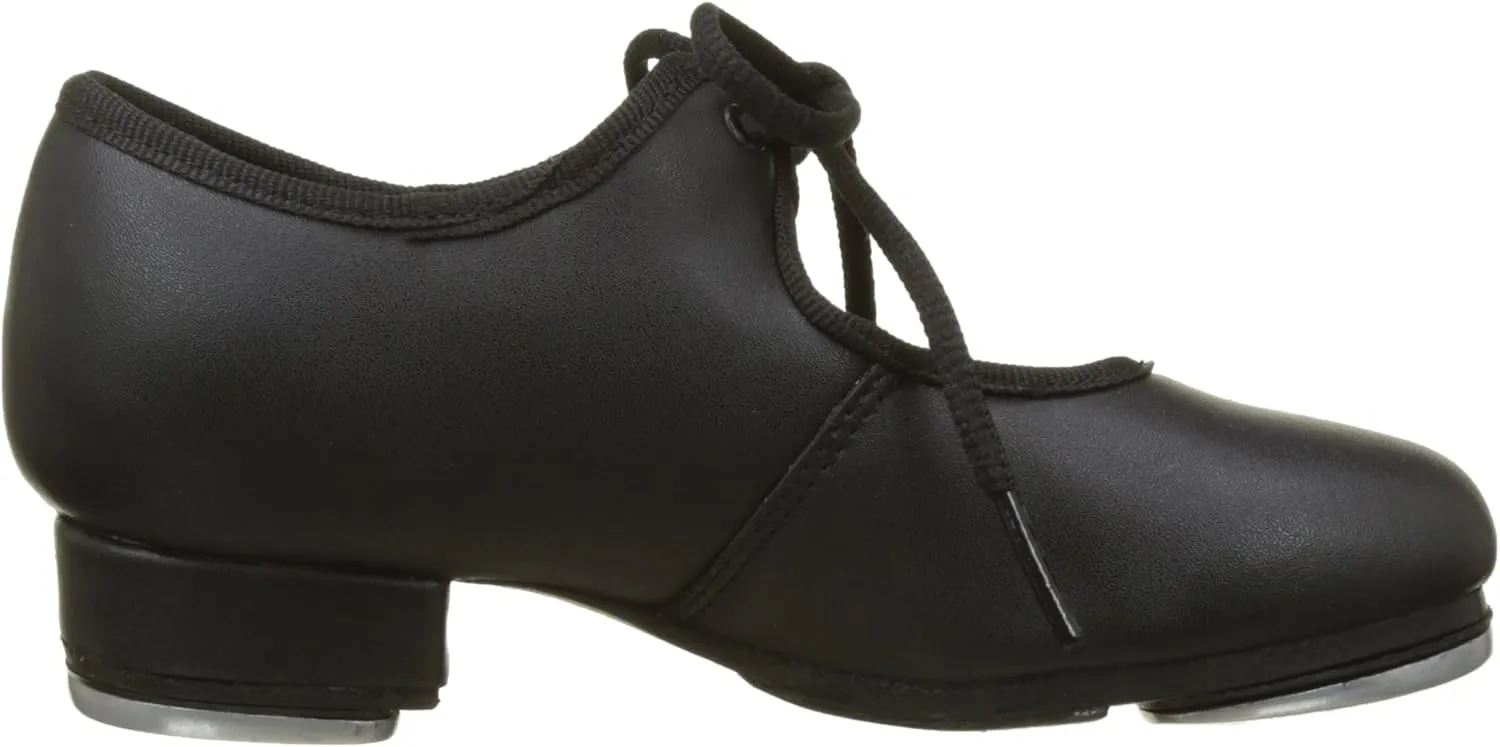 SANSHA Unisex-Child Kids Leather Shoes with Professional Taps 1.1 Inch Heel Oxford Flat