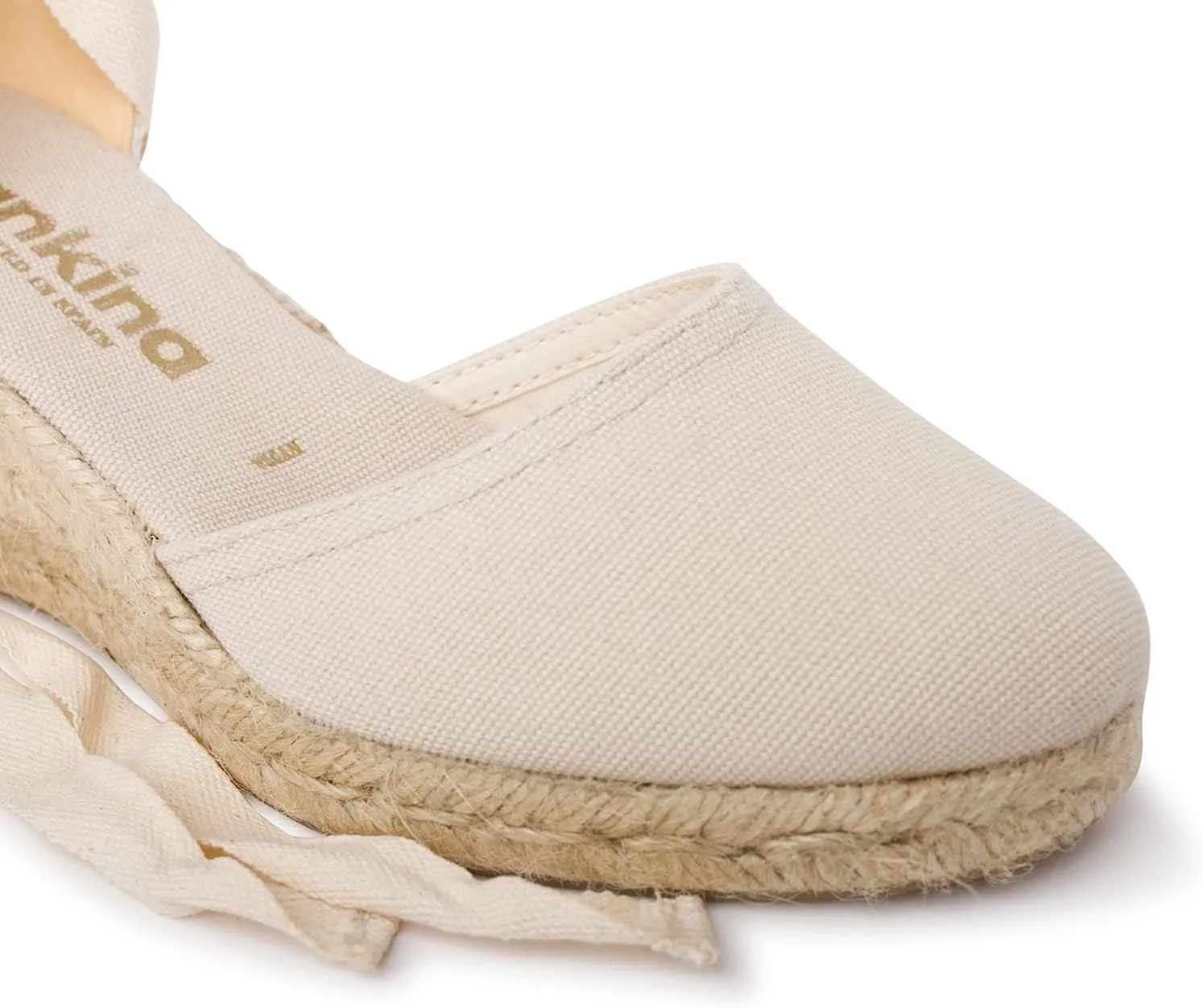 Sevilla Authentic Spanish Espadrille Wedge Sandals for Women - Sustainable, Eco Friendly, Vegan Shoes. Classic Style, Organic Cotton Canvas Upper, Comfy Insole, Jute Midsole, Rubber Sole. Made in Spain