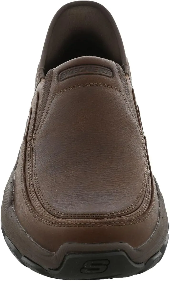Skechers USA Men's Respected-Elgin 204810 Moc Toe Leather Slip-Ins, 24.0 cm