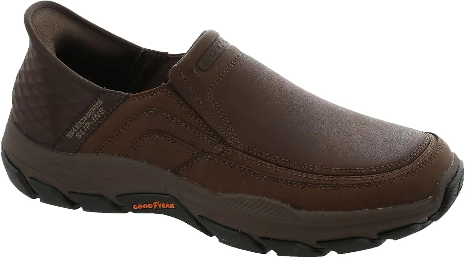 Skechers USA Men's Respected-Elgin 204810 Moc Toe Leather Slip-Ins, 24.0 cm