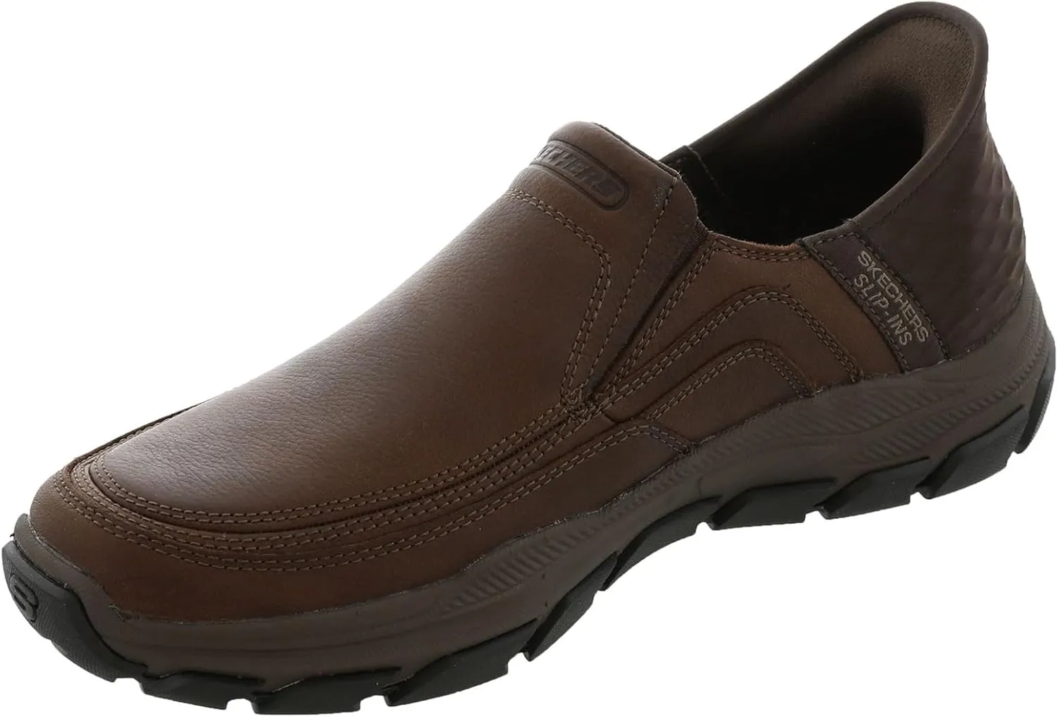 Skechers USA Men's Respected-Elgin 204810 Moc Toe Leather Slip-Ins, 24.0 cm