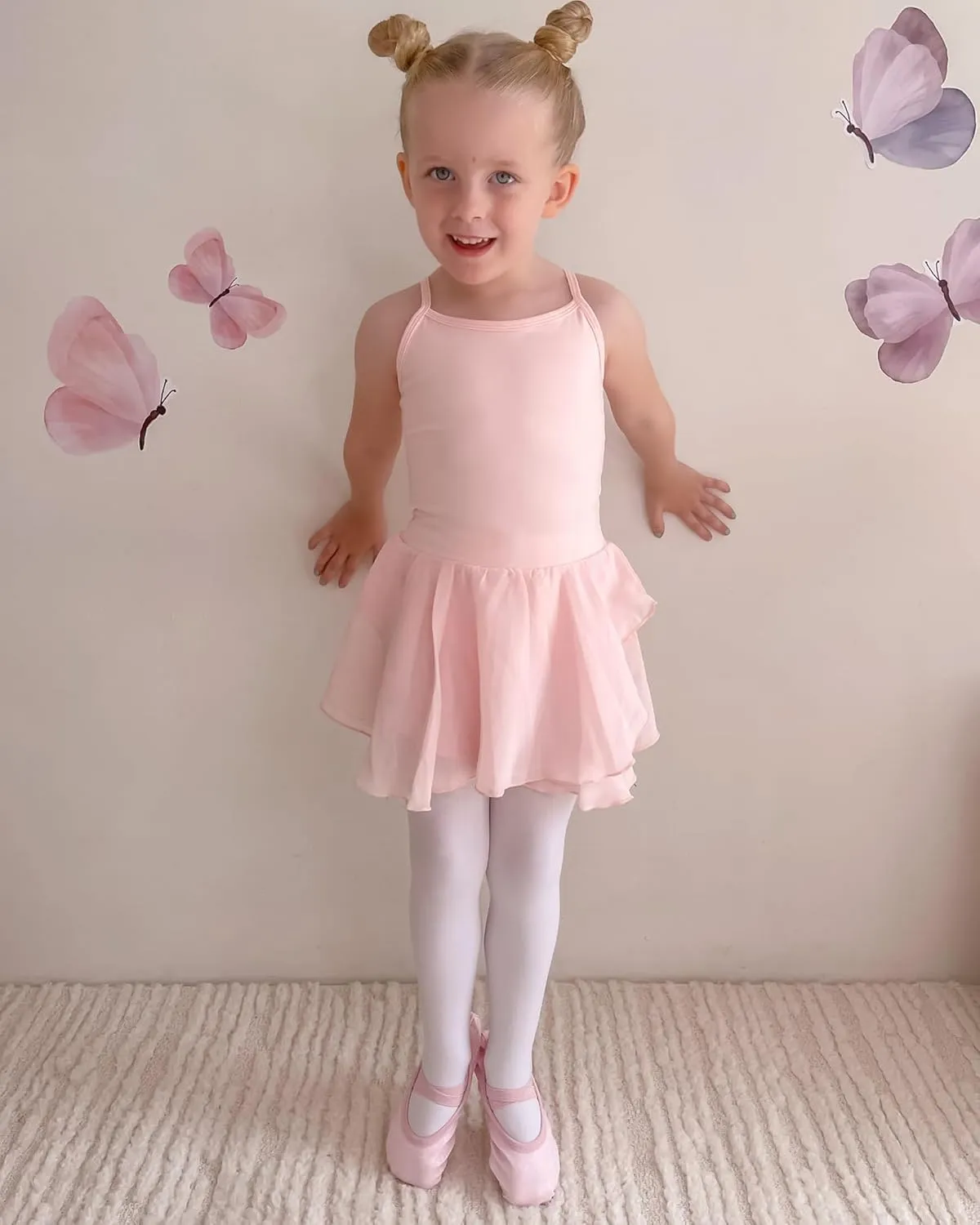 Stelle Ballet Shoes for Girls Glitter | Metallic Faux Leather Ballet Slippers Dance Shoes for Toddler/Little/Big Kids
