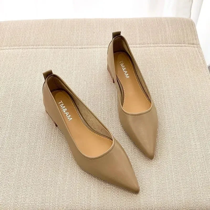 TAVIMART  -  Ladies Pumps Pointed Toe With Medium Heels Women's Shoes Korean Style Luxury Quick Delivery Non Slip Hot Trendy And Low Price