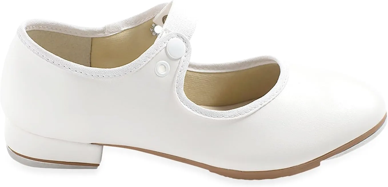 Tyette Vegan Tap Shoes for Beginners, Elastic Snaps, Flexible Sole, Aluminum Taps - TA35 Val - TA36 Valiant