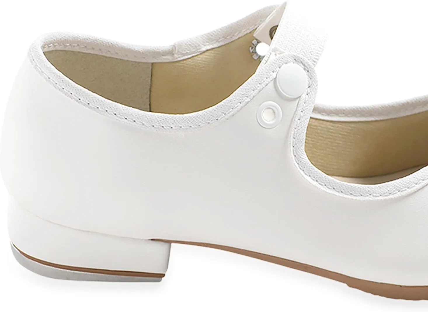 Tyette Vegan Tap Shoes for Beginners, Elastic Snaps, Flexible Sole, Aluminum Taps - TA35 Val - TA36 Valiant